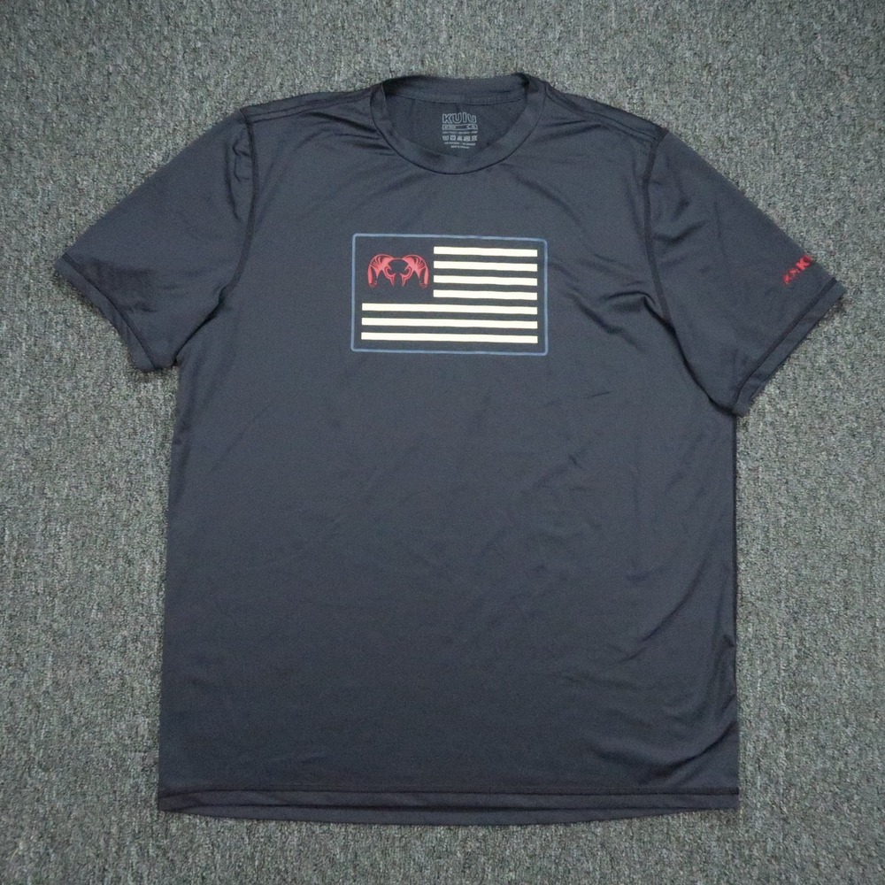 KUIU Shirt Mens XL Blue AP Tech Short Sleeve Crew Neck Performance Cool Touch